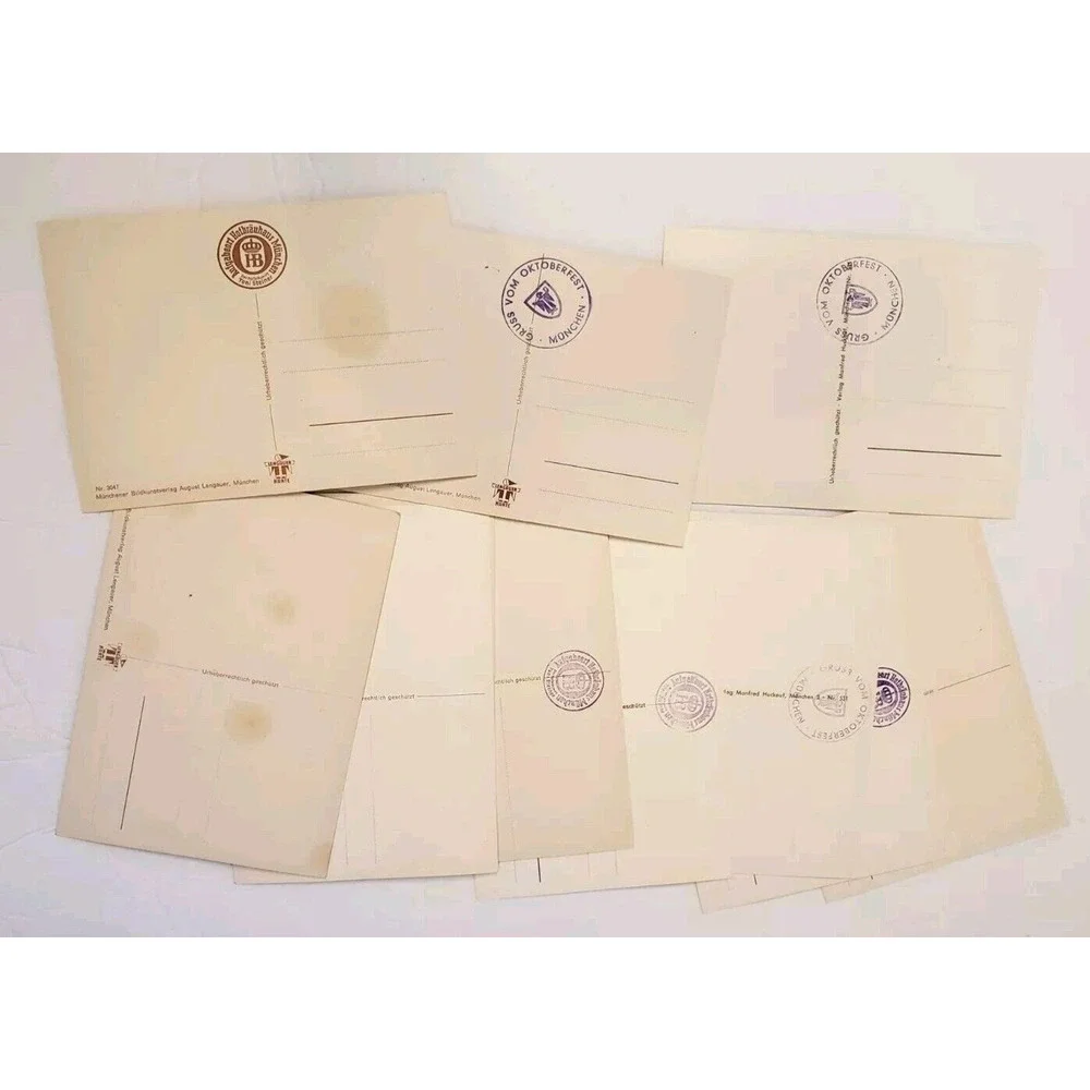 Lot of 11 Oktoberfest Munchen Humorous Gruss Germany Unposted Postcards‎